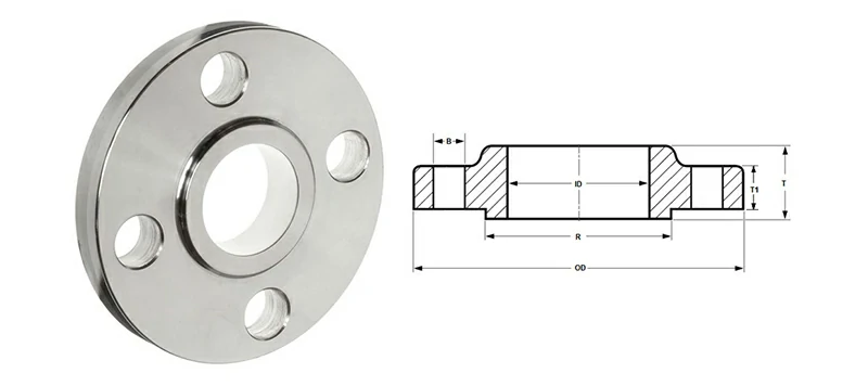 size of Titanium Slip-On Flange