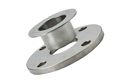 Flanged end is clamped with lap joint flange Flanged end is clamped with lap joint flange