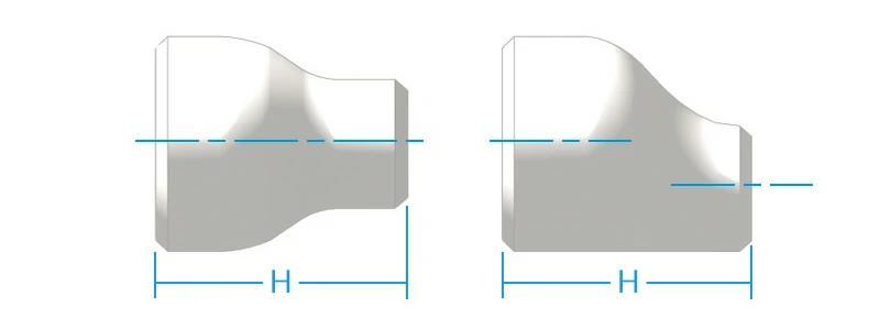 Complete size range of titanium reducers