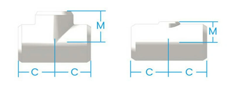 Straight tee dimensions