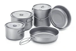 Titanium camping cookware Titanium camping cookware