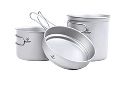 Titanium camping cookware Titanium camping cookware