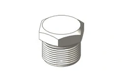Solid hex titanium plug