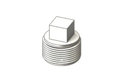 Threaded solid hex titanium plug