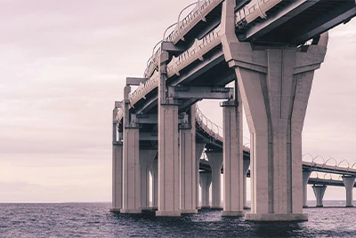 Norveç açık deniz beton köprüsü 
