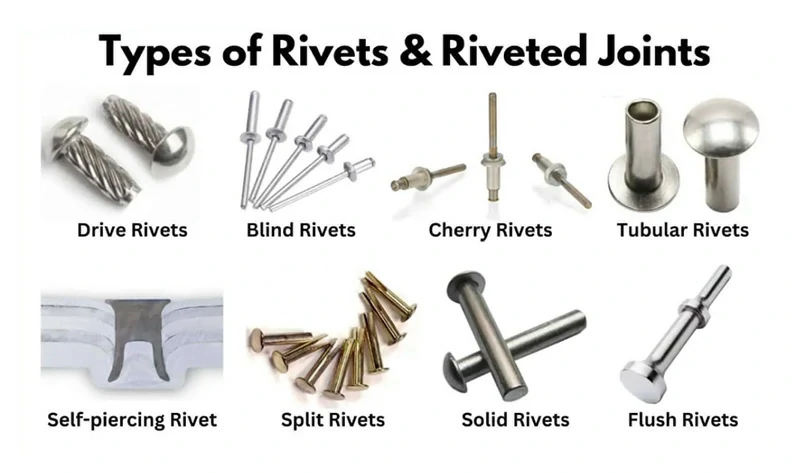 Titanium rivets product types
