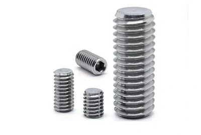 Flat point set screws