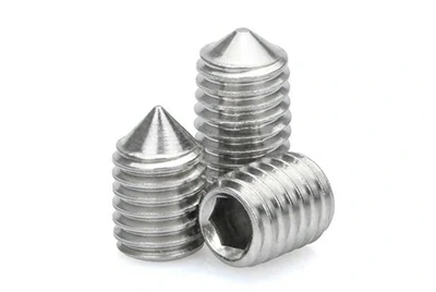 Cone point set screws