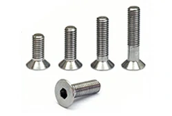 M3 titanium hex socket flat head screws, DIN 7991