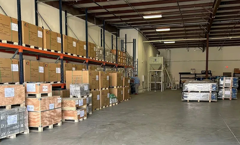 Industrial warehouse for packaging, storage, and shipment