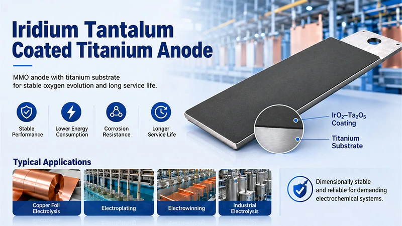 iridium tantalum coated titanium anode