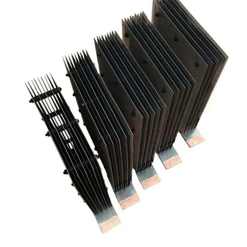 Ir-Ta MMO titanium plate and mesh anode assemblies for metal electrowinning