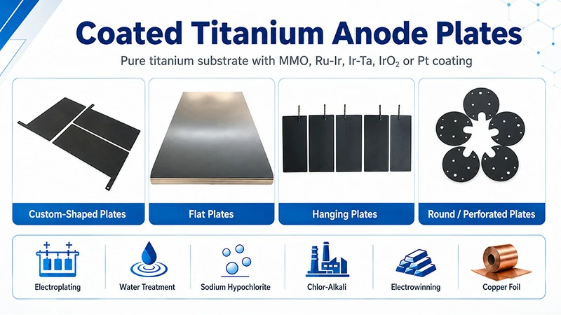 Titanium anode plate