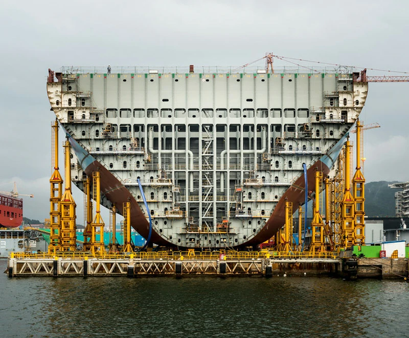 ICCP anode installed on ship hull