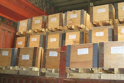 Wooden crates for titanium anode shipment