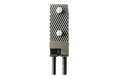 Titanium mesh electrode with threaded terminals