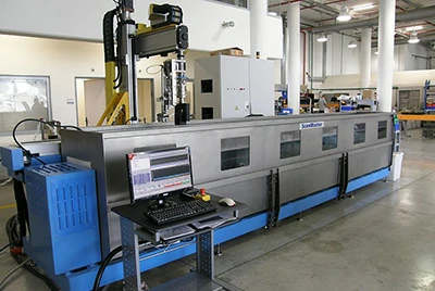 Titanium bar multi-zone ultrasonic C-scan system